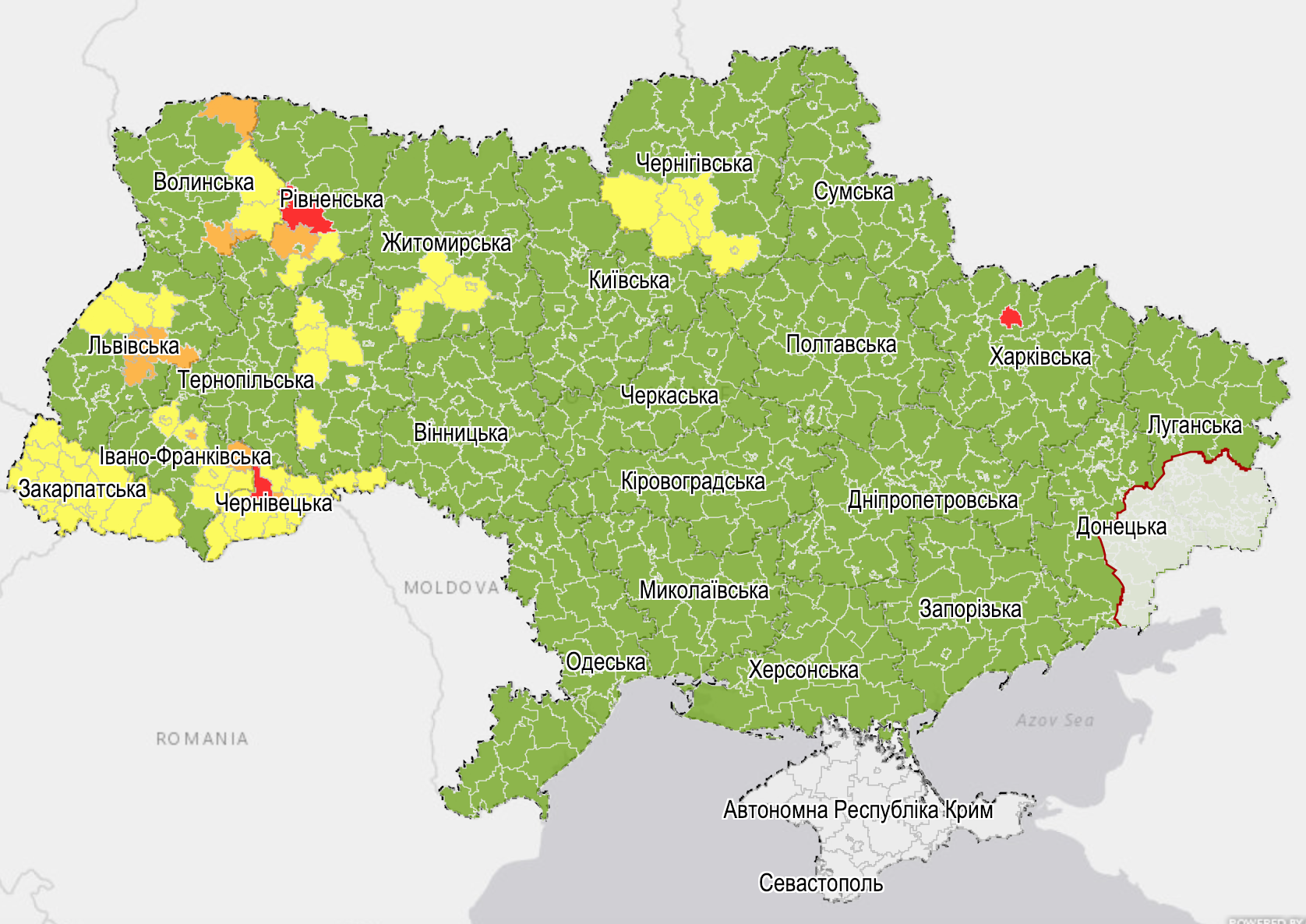 Карта степей украины